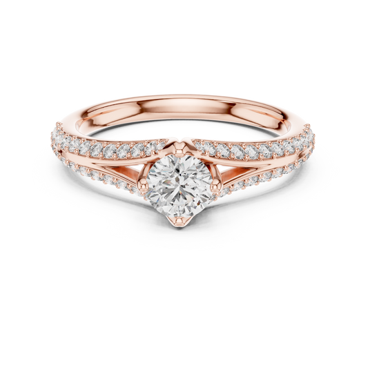 Romantic Twist Shank Engagement Ring