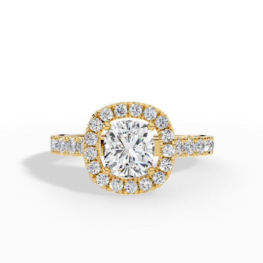 Cushion Halo Brilliance Ring