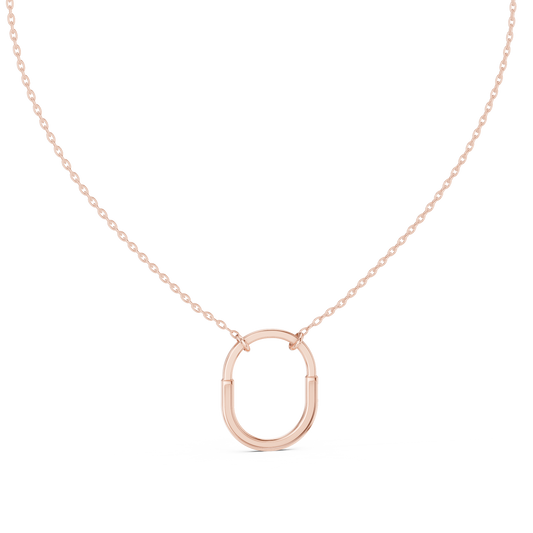 Premium Rose Gold Diamond Link Necklace