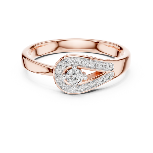 Timeless Teardrop Halo Diamond Ring