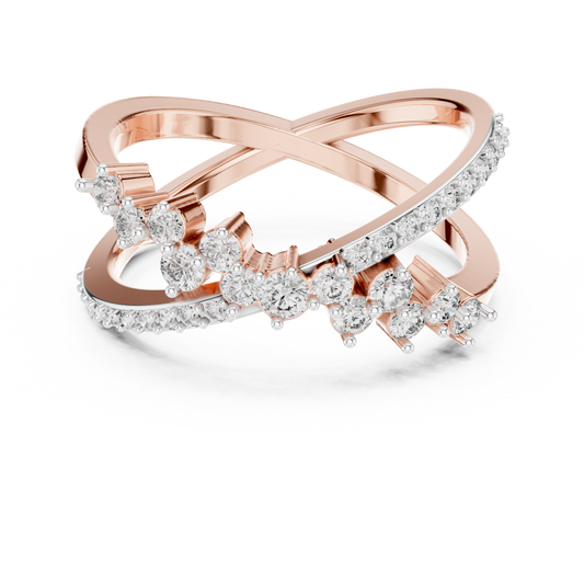 Twisted Elegance Diamond Band