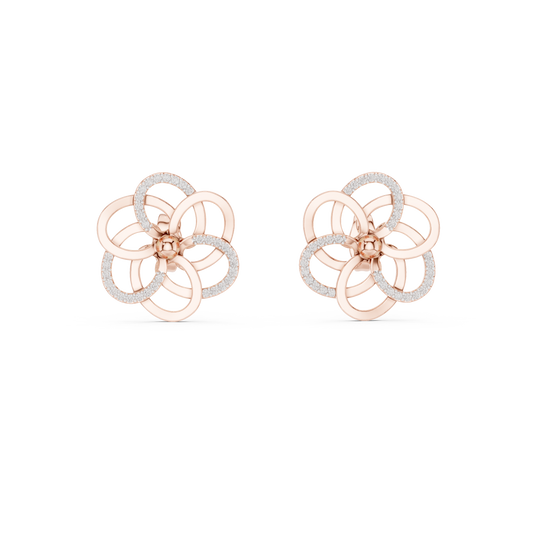 Diamond Petal Harmony Earrings