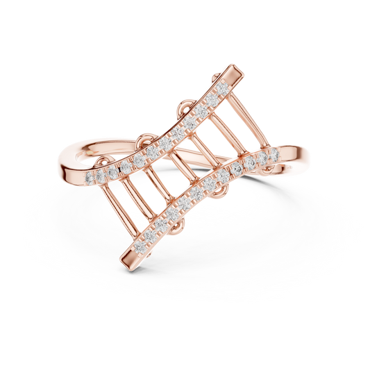 Modern Art Diamond Ring