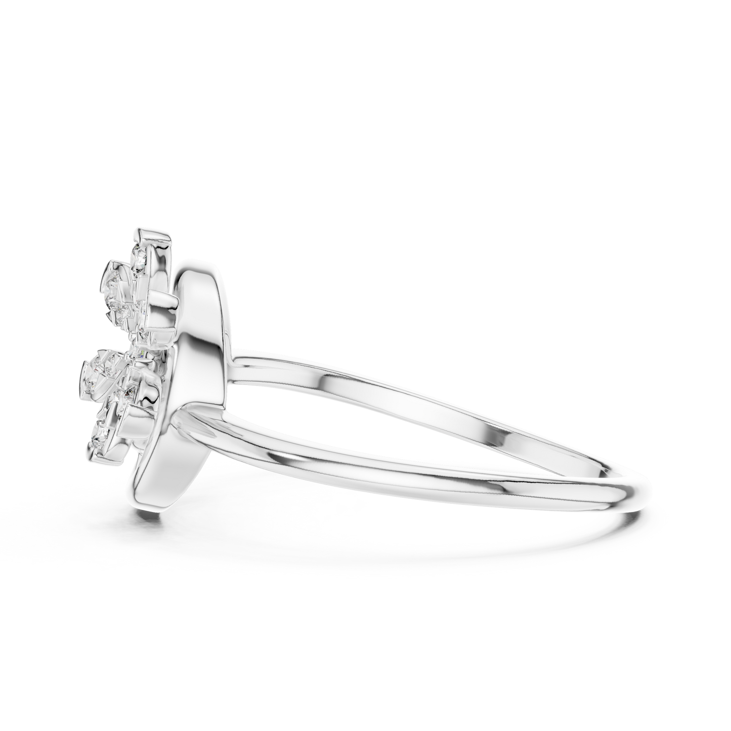 Twisted Flower Diamond Ring