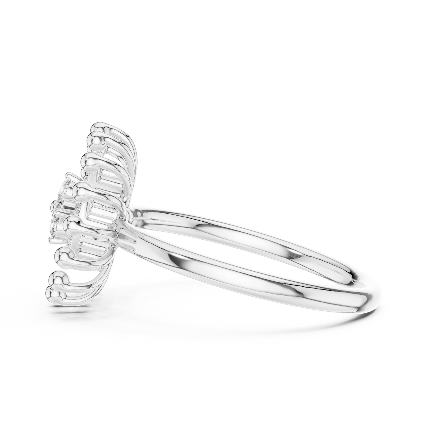 Radiant Sunflower Diamond Ring