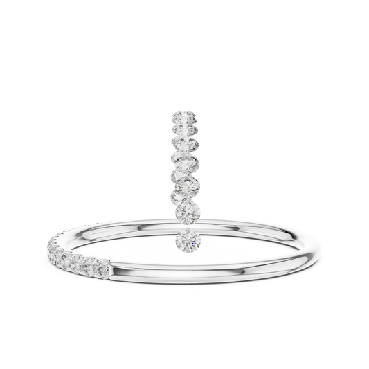 Golden Halo Diamond Ring