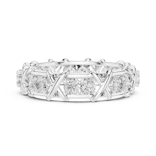 Elegant Designer Diamond Band Ring – Luxury Fine Jewelry