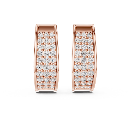 Diamond Hoop Earrings for Women | Minimal Gold Diamond Hoops