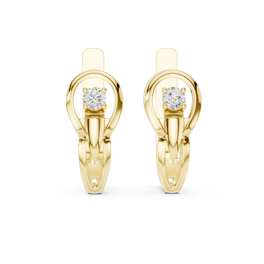 Floral Cluster Diamond Hoop Earrings | Elegant Gold Hoops for Women