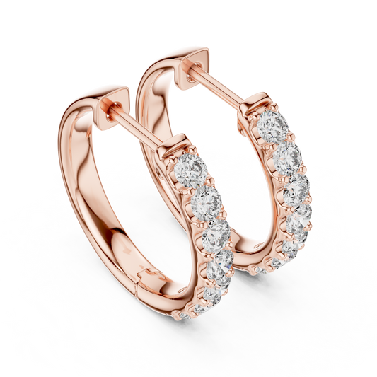 Classic Diamond Hoop Earrings – Fine Jewelry Collection