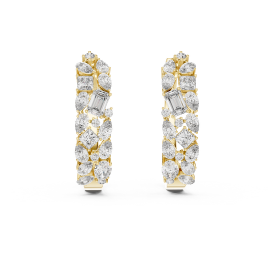 Classic Diamond Hoop Earrings