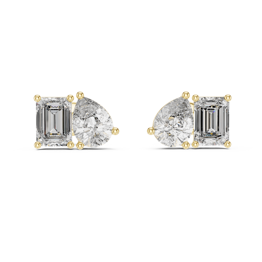 Modern Diamond Hoop Earrings | Elegant Statement Earrings