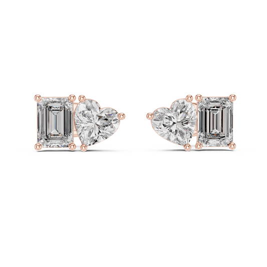 Elegant Rose Gold Diamond Hoop Earrings for Women