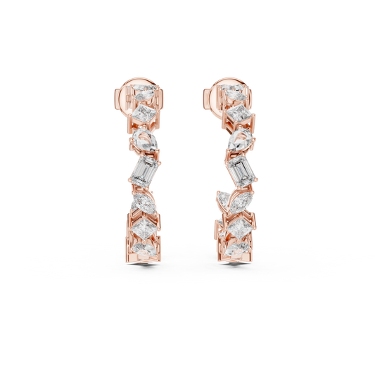 Premium Diamond Hoop Earrings – Women’s Elegant Jewelry