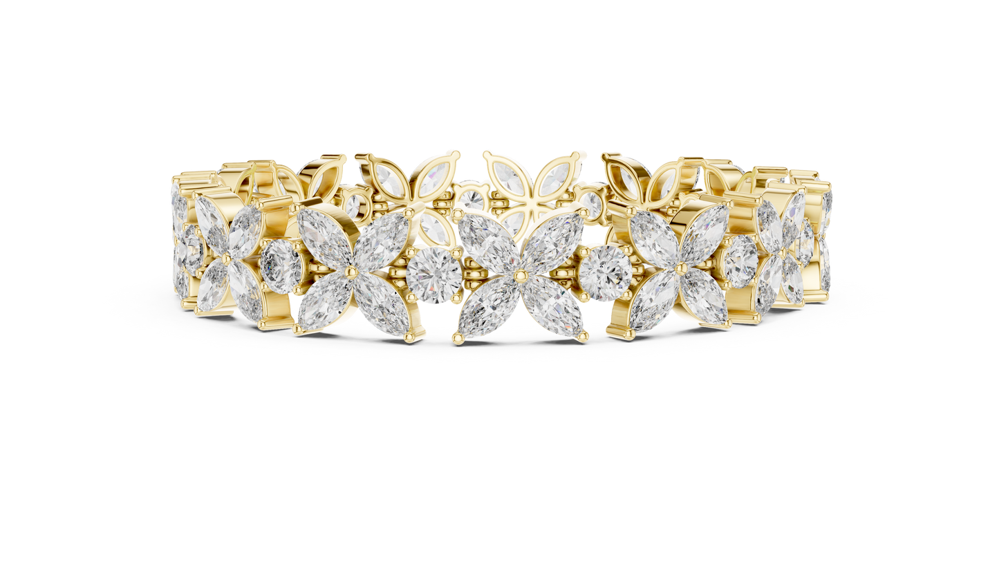 Luxury Flower Diamond Bracelet