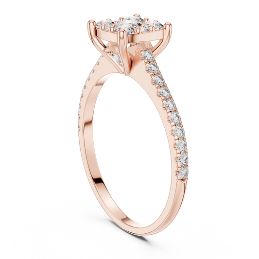 Luxury Diamond Engagement Ring | Gold Designer Ring