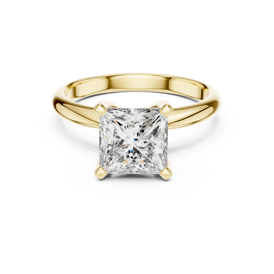 Princess Cut Diamond in a Modern Cathedral Setting