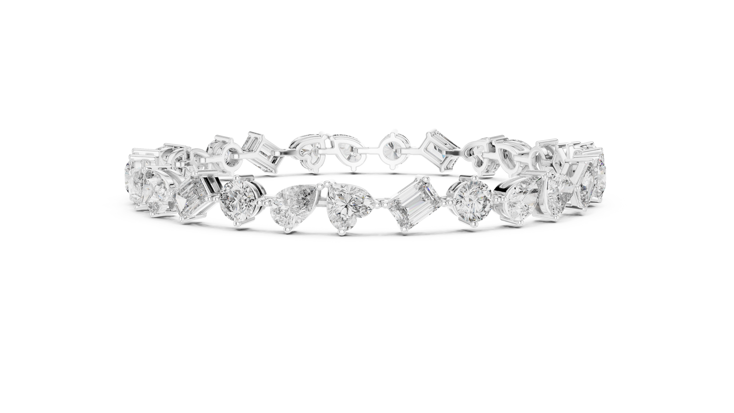 Premium Alternating Cut Diamond Bracelet