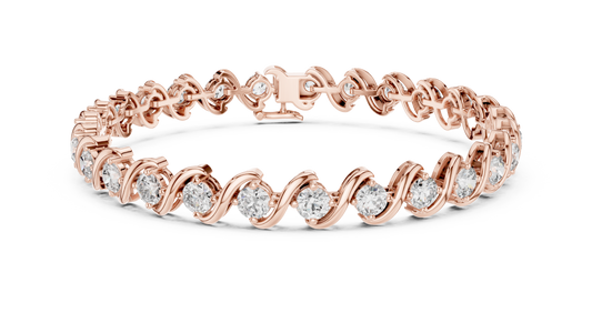Fluid Curve Diamond Bracelet