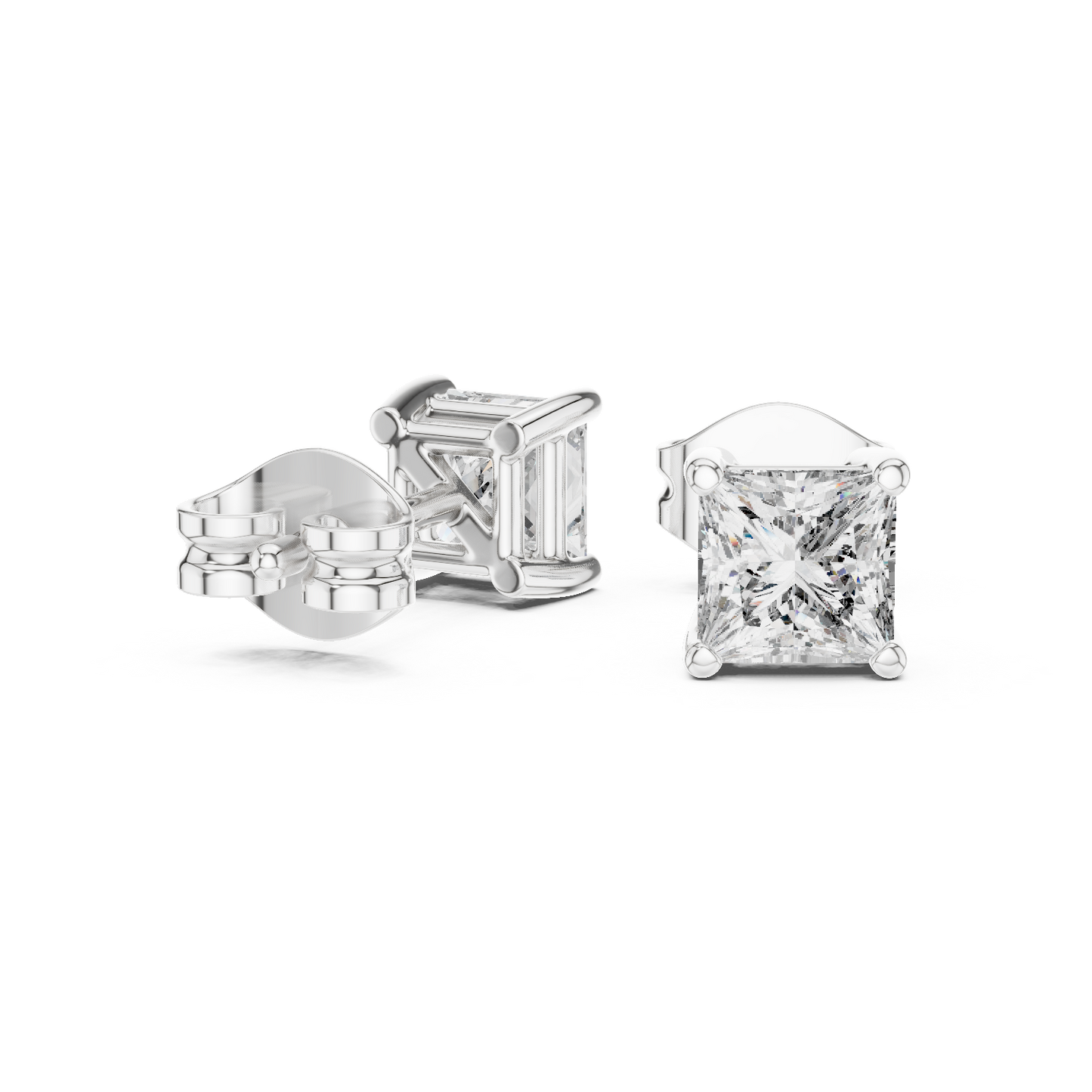 Everyday Luxury Princess Cut Diamond Earrings