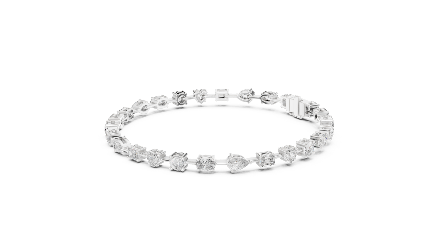 Multi Shape Diamond Bracelet