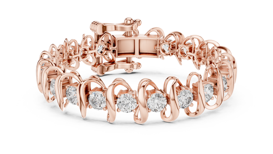 Wedding Wear Rose Gold Diamond Bracelet – Unique Style
