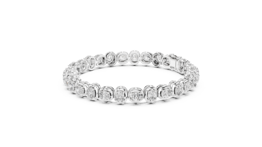 Luxe Cushion-Cut Diamond Tennis Bracelet