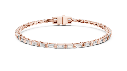 Linear Baguette Diamond Bracelet – Sleek & Stylish