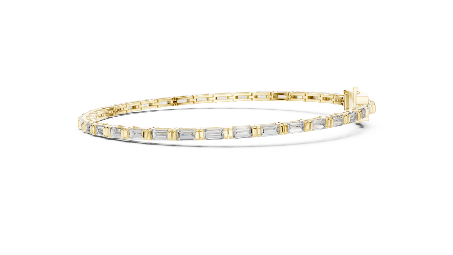 Linear Baguette Diamond Bracelet – Sleek & Stylish