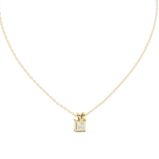Classic Square Diamond Pendant with Minimal Prong Setting