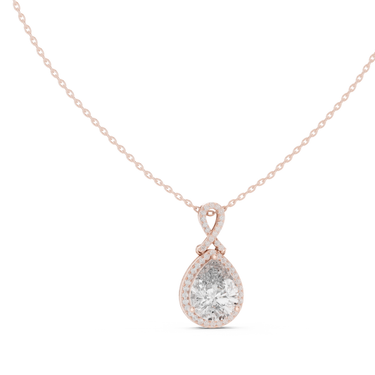 Fine Jewelry Teardrop Diamond Necklace for Women