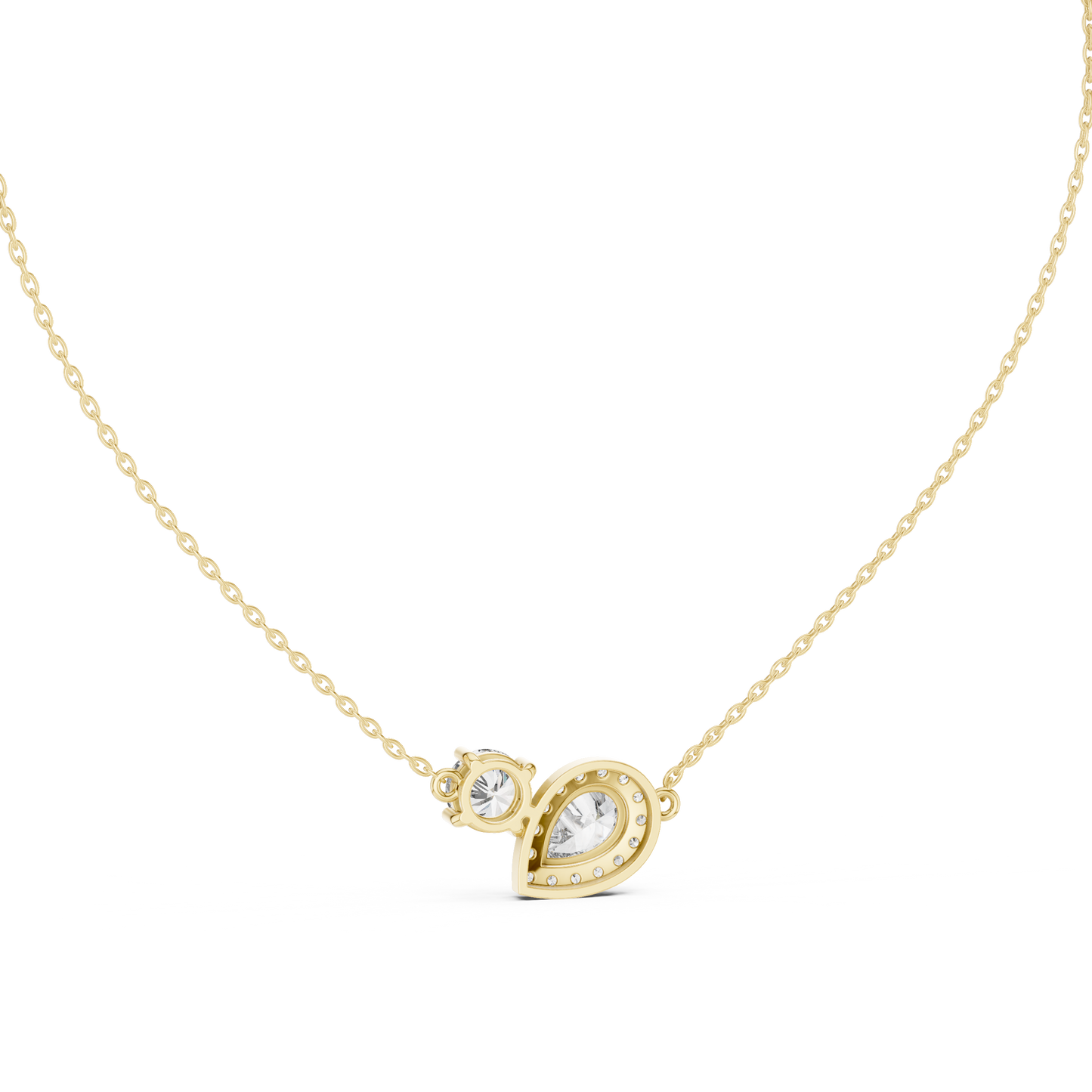 Rose Gold Dual Stone Pendant