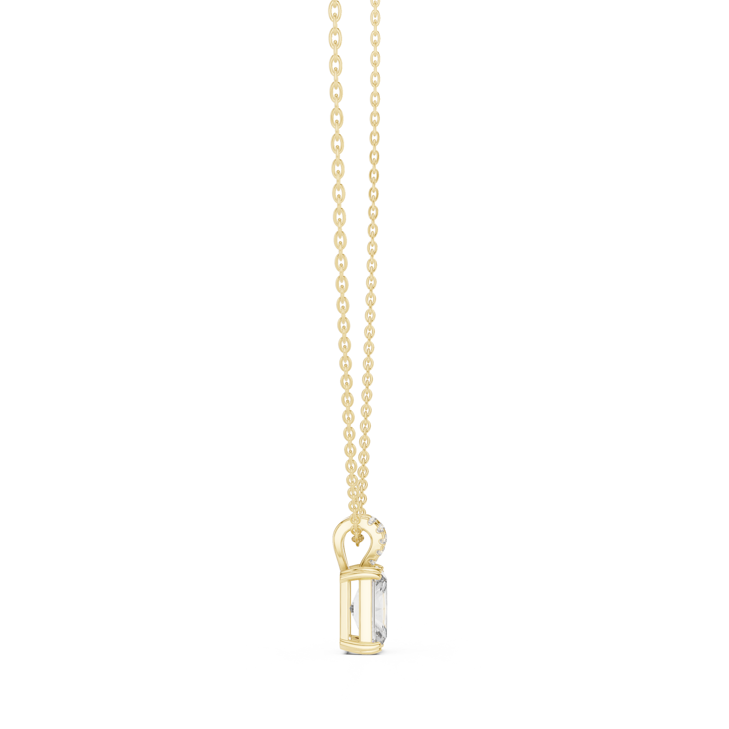 Elegant Solitaire Diamond Pendant with Sparkling Bail