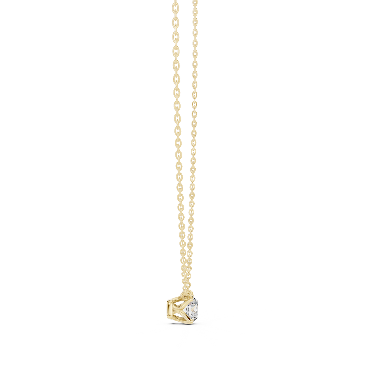 Simple Modern Diamond Pendant Necklace