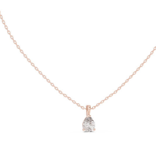 Golden Dewdrop Diamond Pendant