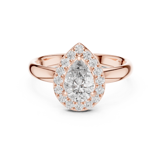 Modern Pear Diamond Ring – Stylish Gold Engagement Band