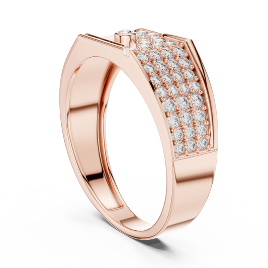 Supreme Diamond Band Ring – Elegant Gold Fashion Ring.