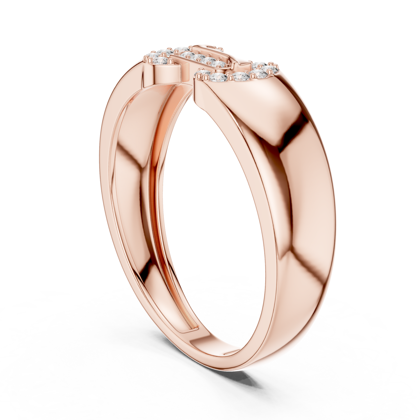 A Bold Statement Band with a Brilliant Buckle Motif
