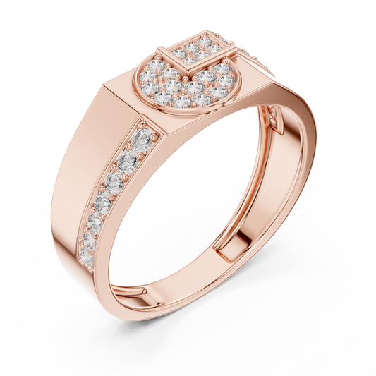A Bold Statement Ring with Circular Cluster Links