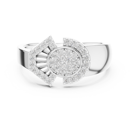 Radiant Orbit Gold Ring