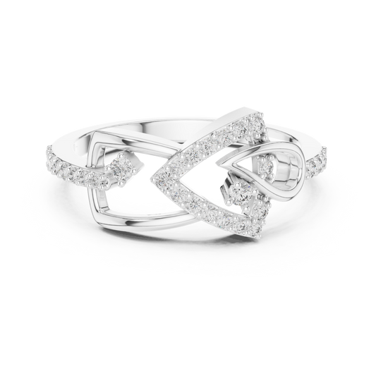 Graceful Twist Diamond Designer Ring