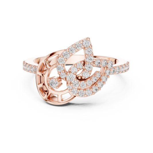 Luxe Orbit Twist Diamond Ring