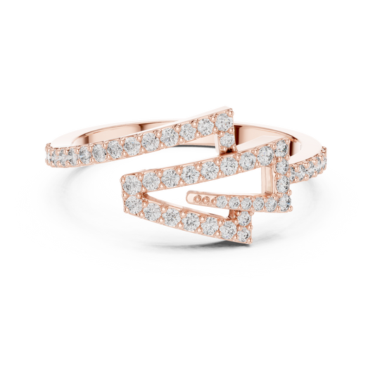 Sharp Curve Diamond Ring