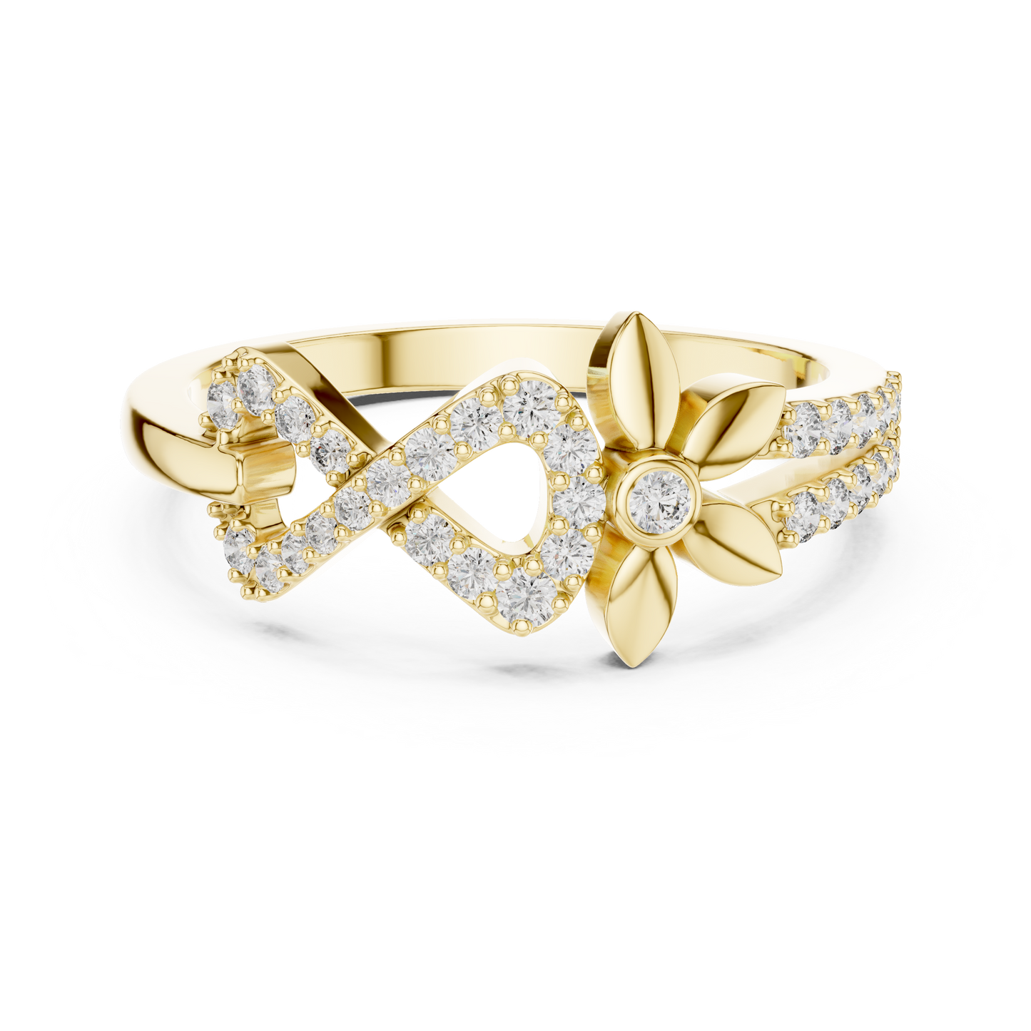 Floral Infinity Spark Ring