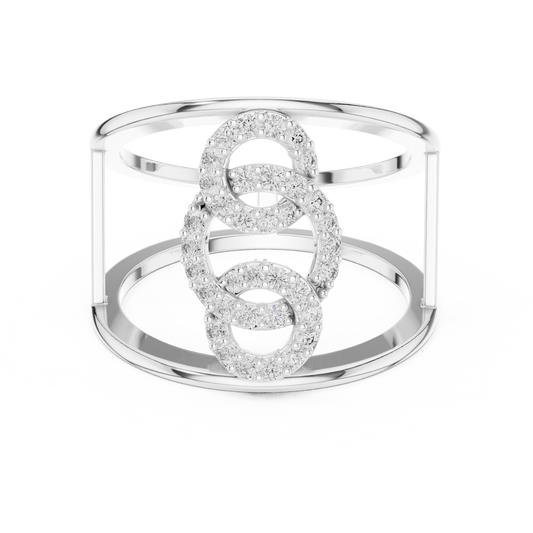 Triple Halo Spark Ring