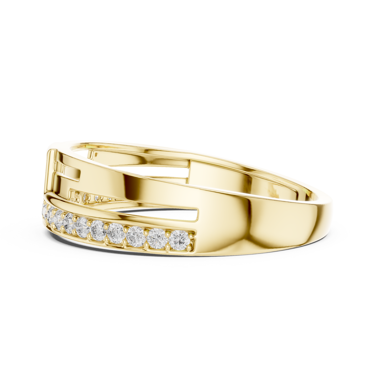 Luxury Gold Diamond Ring – Elegant Women’s Diamond Band