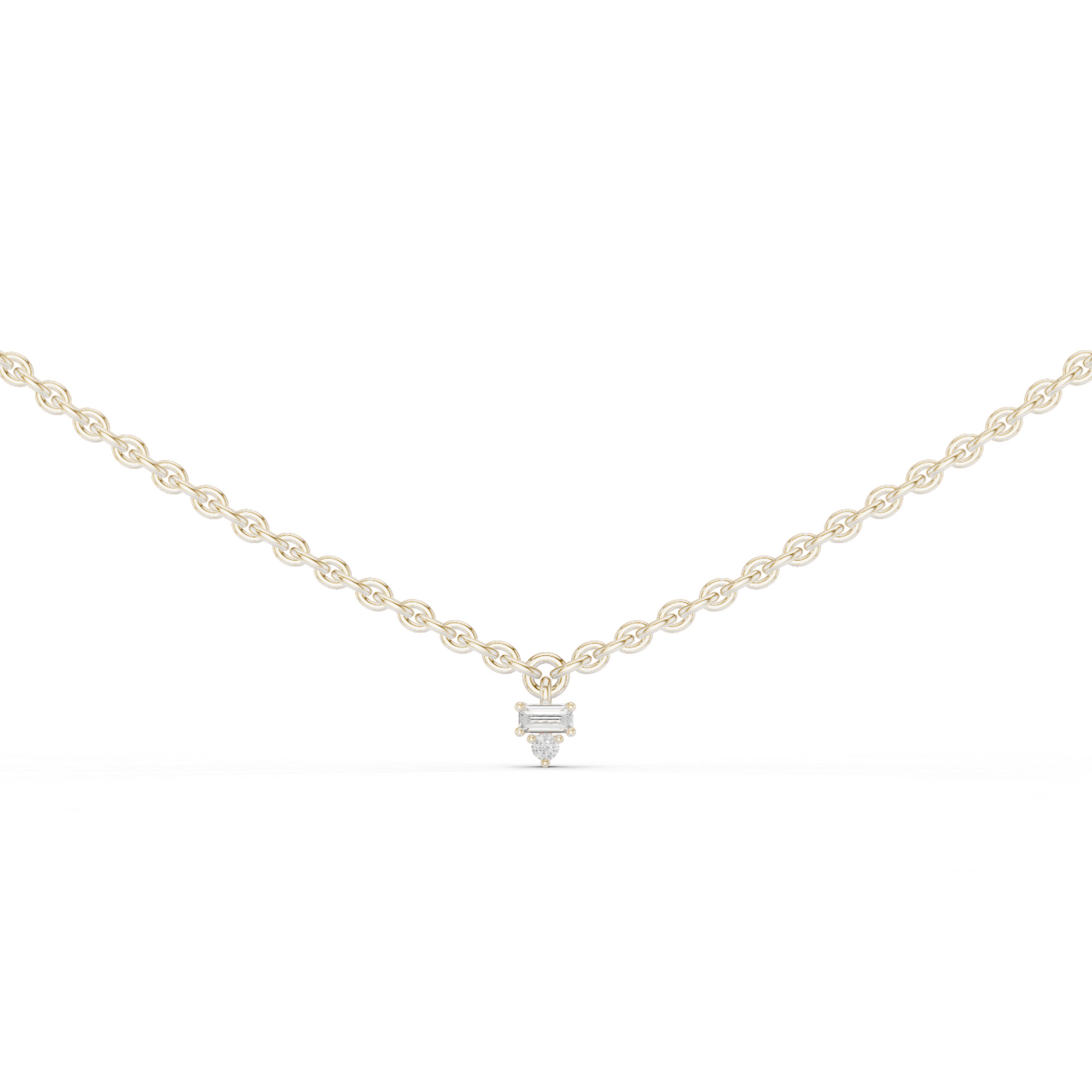 Elegant Diamond Station Necklace
