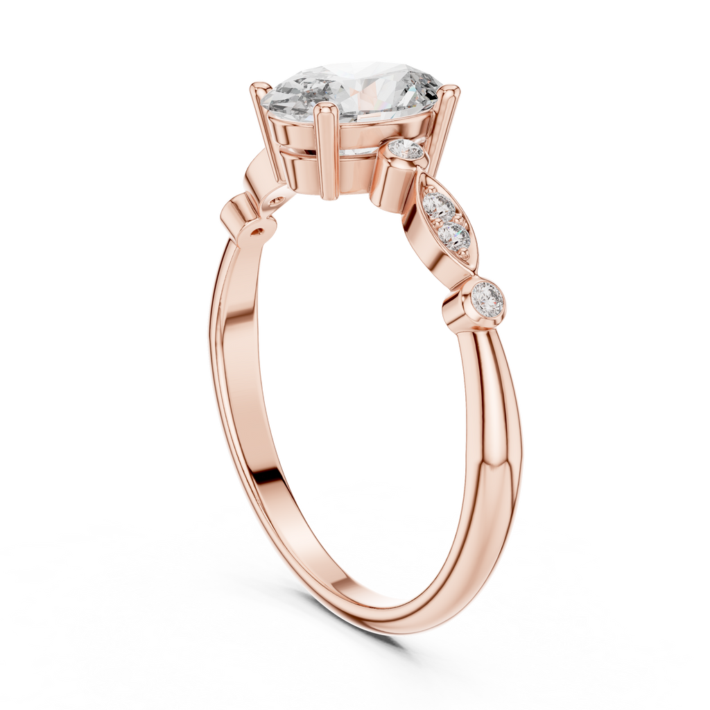 Romantic Oval Cut Engagement Ring
