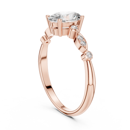 Romantic Oval Cut Engagement Ring