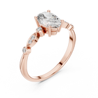 Romantic Oval Cut Engagement Ring